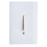 Conjunto Pulsador para Minuteria 4x2 - Novara Branca Brilhante Gold